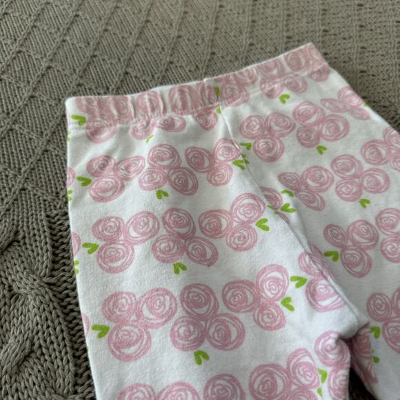 Little Hip Squeaks Pink Rose Leggings ~ 9/12M - Picture 2 of 8
